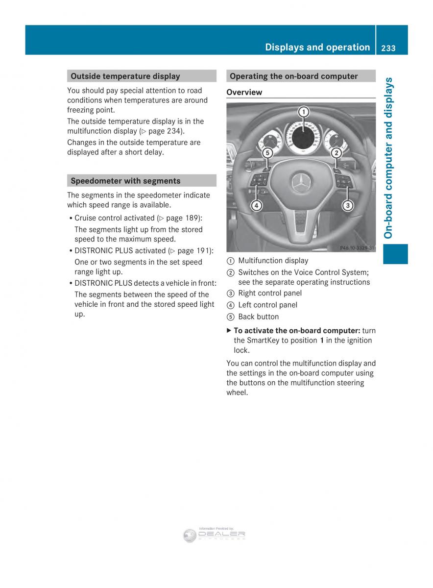 Mercedes Benz E Class W212 2014 owners manual / page 235
