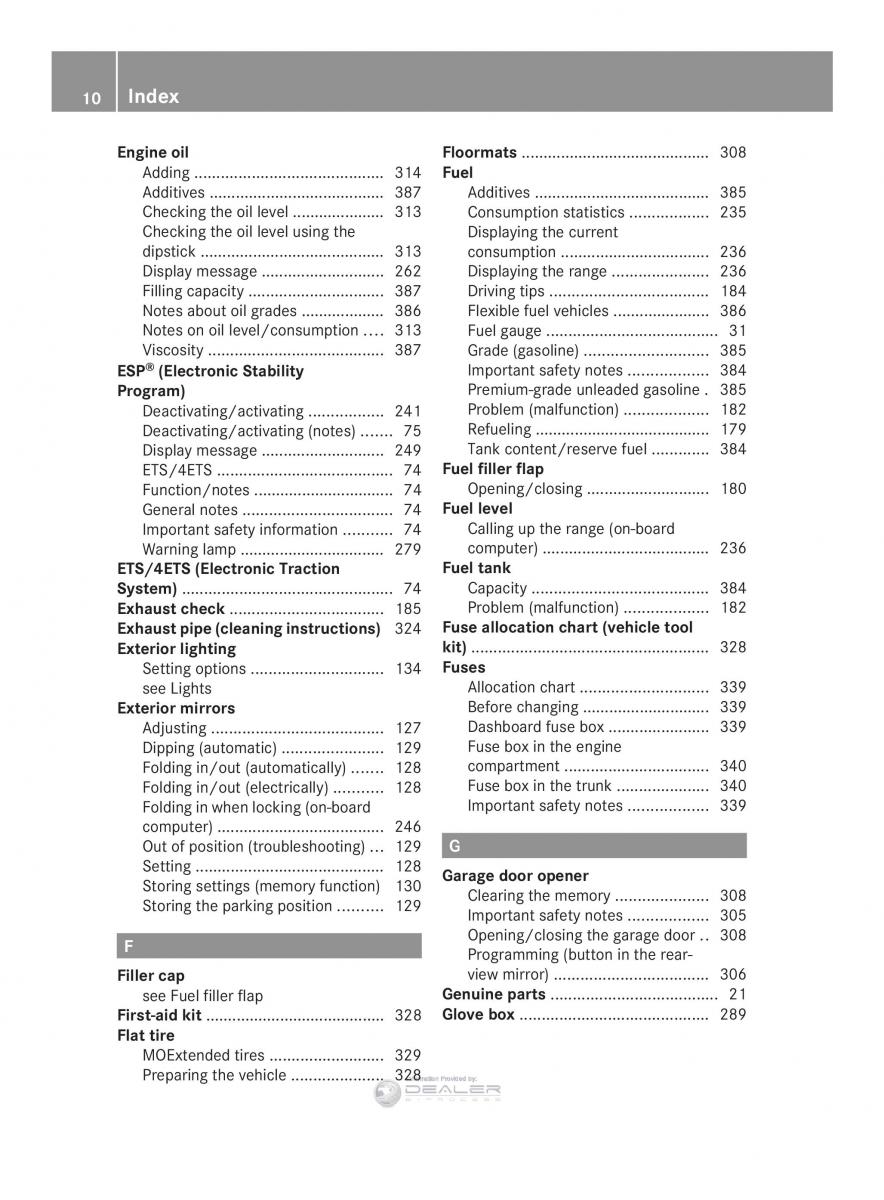 Mercedes Benz E Class W212 2014 owners manual / page 12