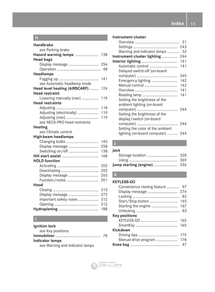 Mercedes Benz E Class W212 2014 owners manual / page 13