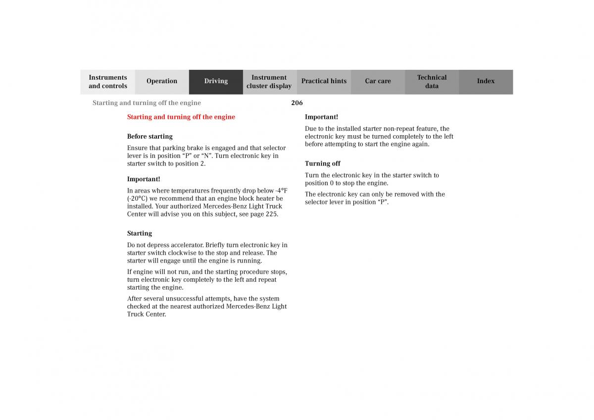 Mercedes Benz G Class W463 owners manual / page 209
