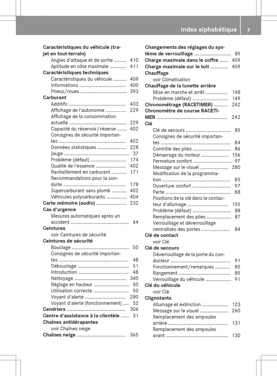 Mercedes GLA X156 manuel du proprietaire / page 9