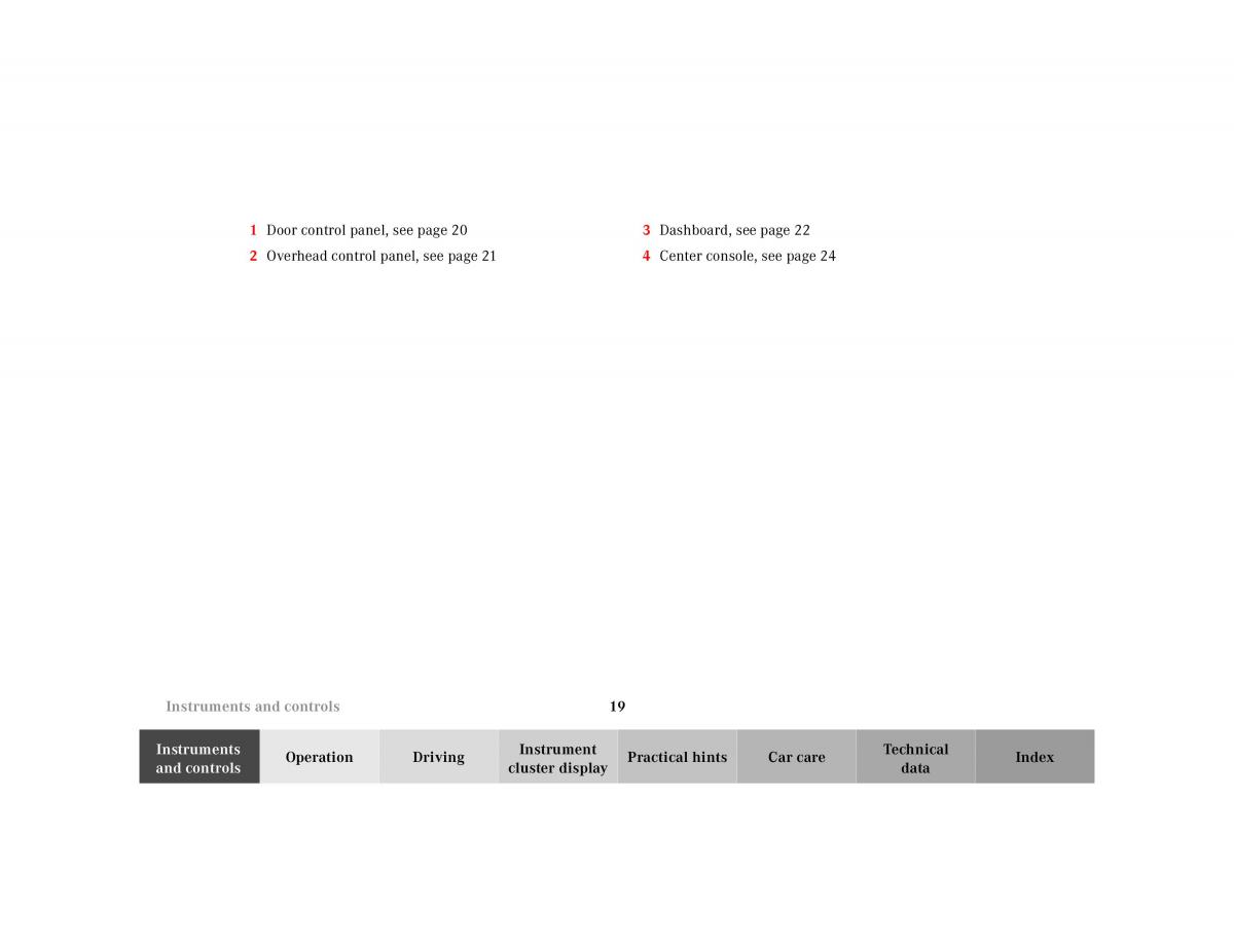 Mercedes Benz S Class W220 owners manual / page 22