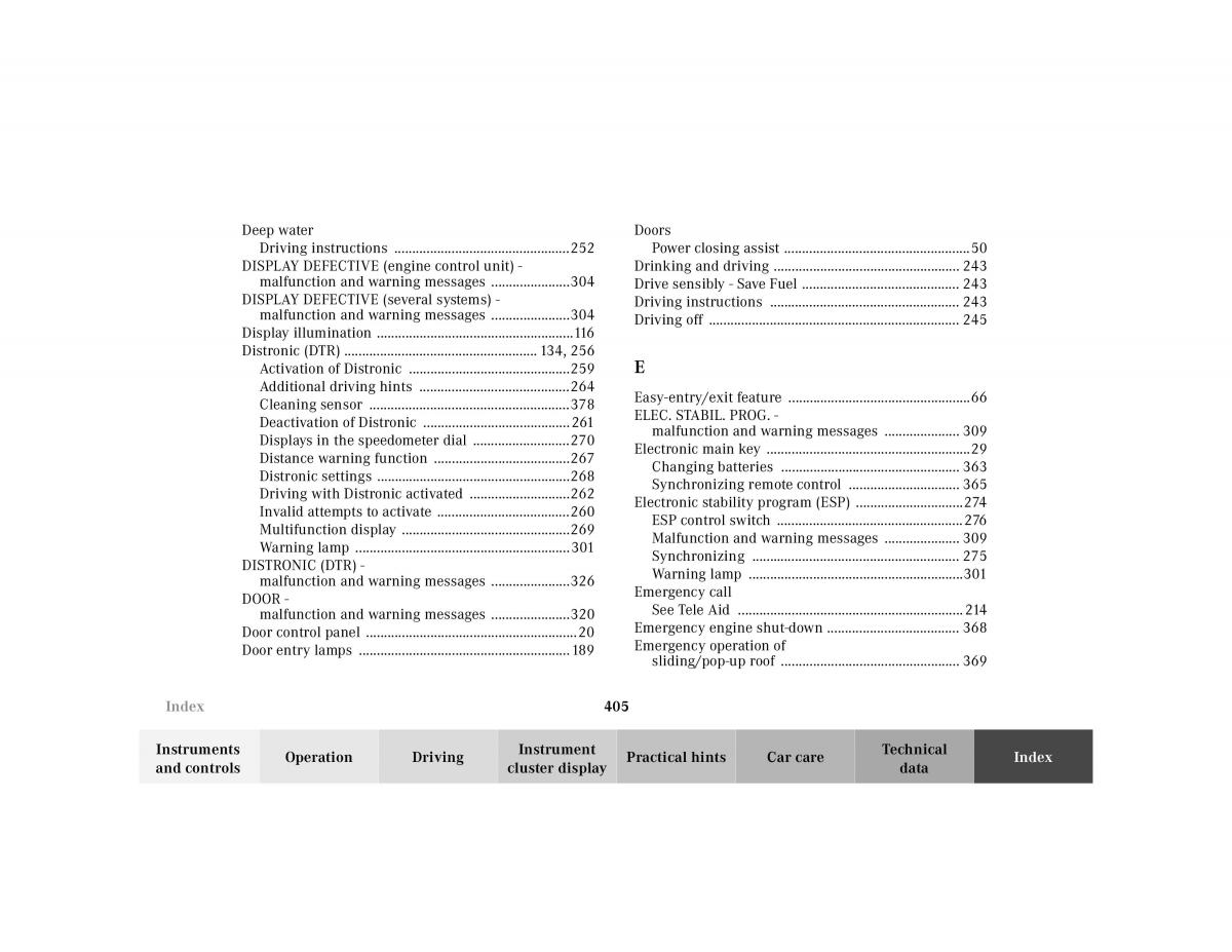 Mercedes Benz S Class W220 owners manual / page 408