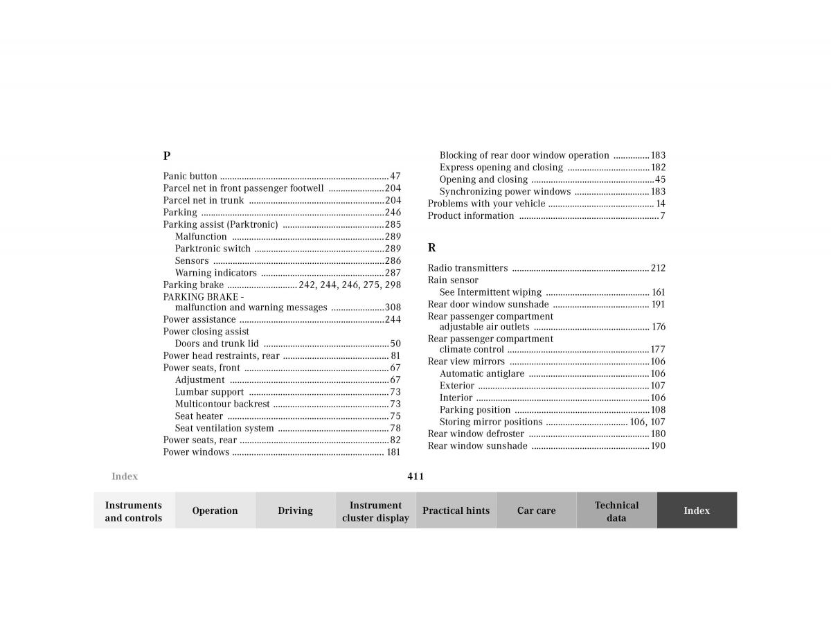 Mercedes Benz S Class W220 owners manual / page 414