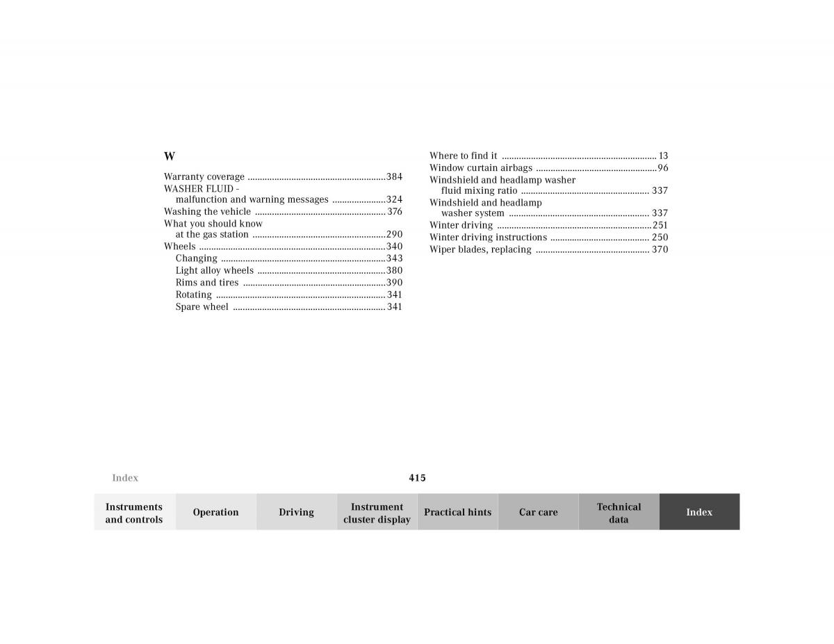 Mercedes Benz S Class W220 owners manual / page 418