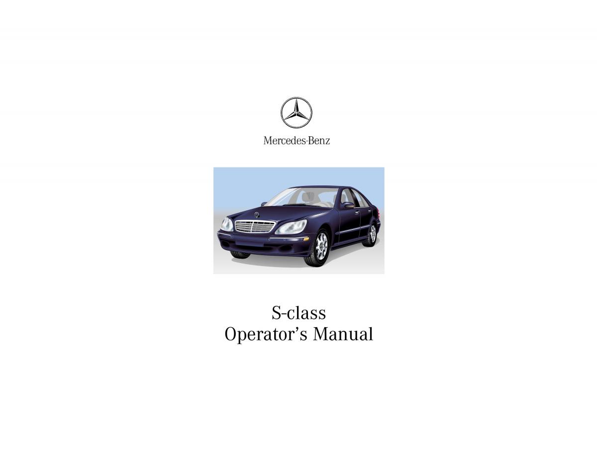 Mercedes Benz S Class W220 owners manual / page 1