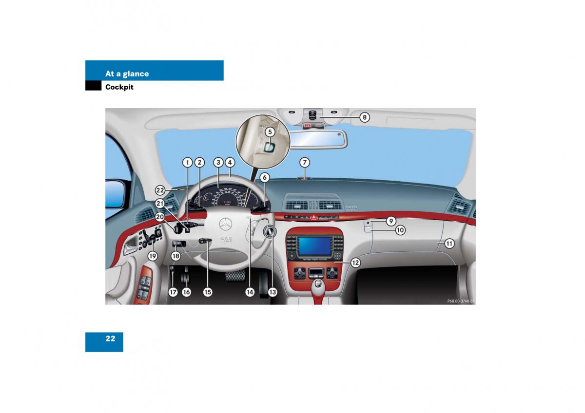 Mercedes Benz S Class W221 owners manual / page 23