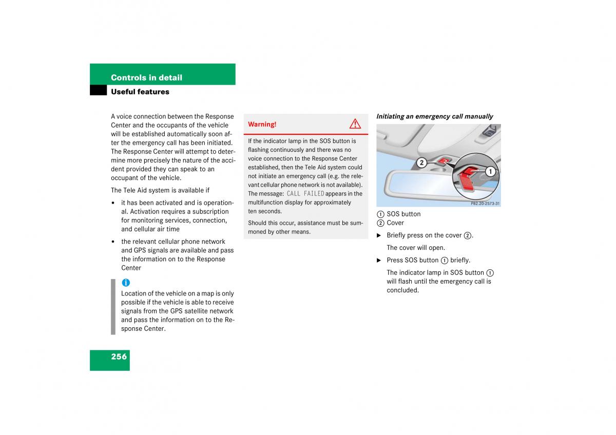 Mercedes Benz S Class W221 owners manual / page 257