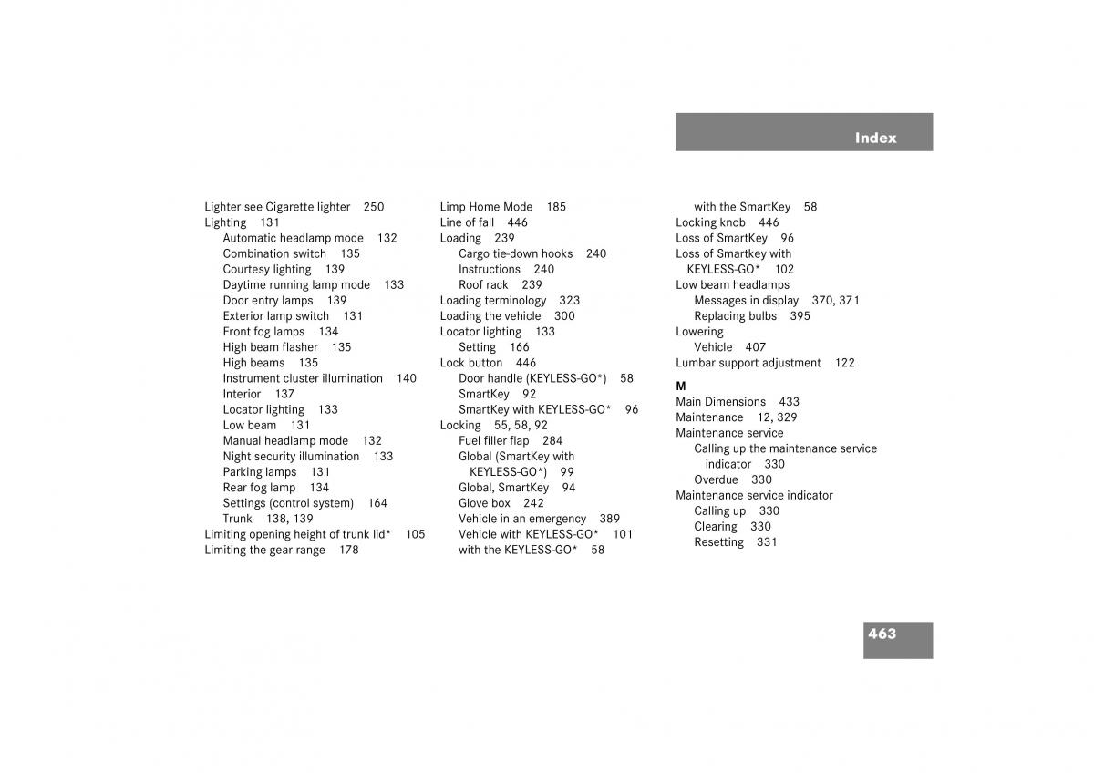 Mercedes Benz S Class W221 owners manual / page 464