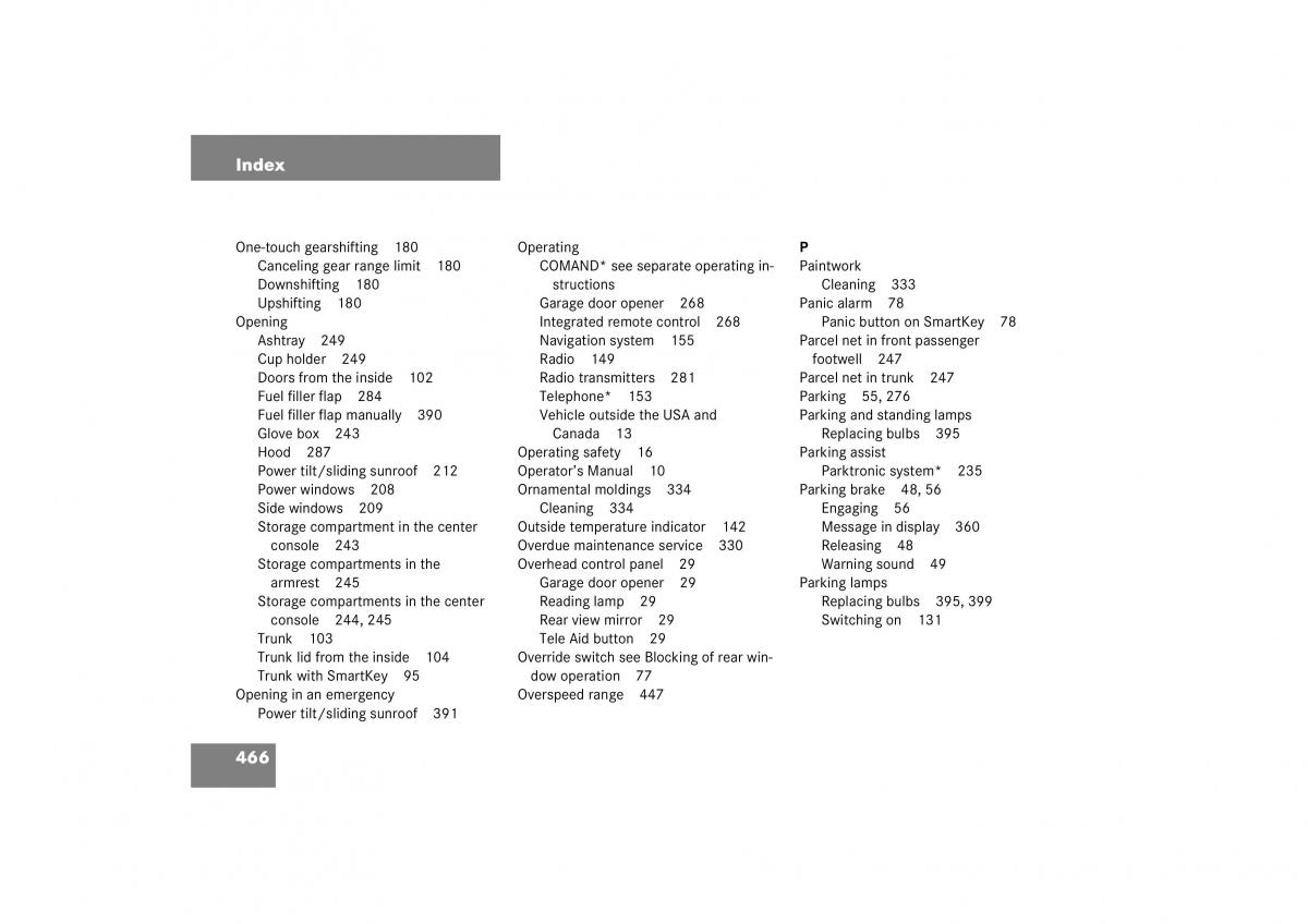 Mercedes Benz S Class W221 owners manual / page 467