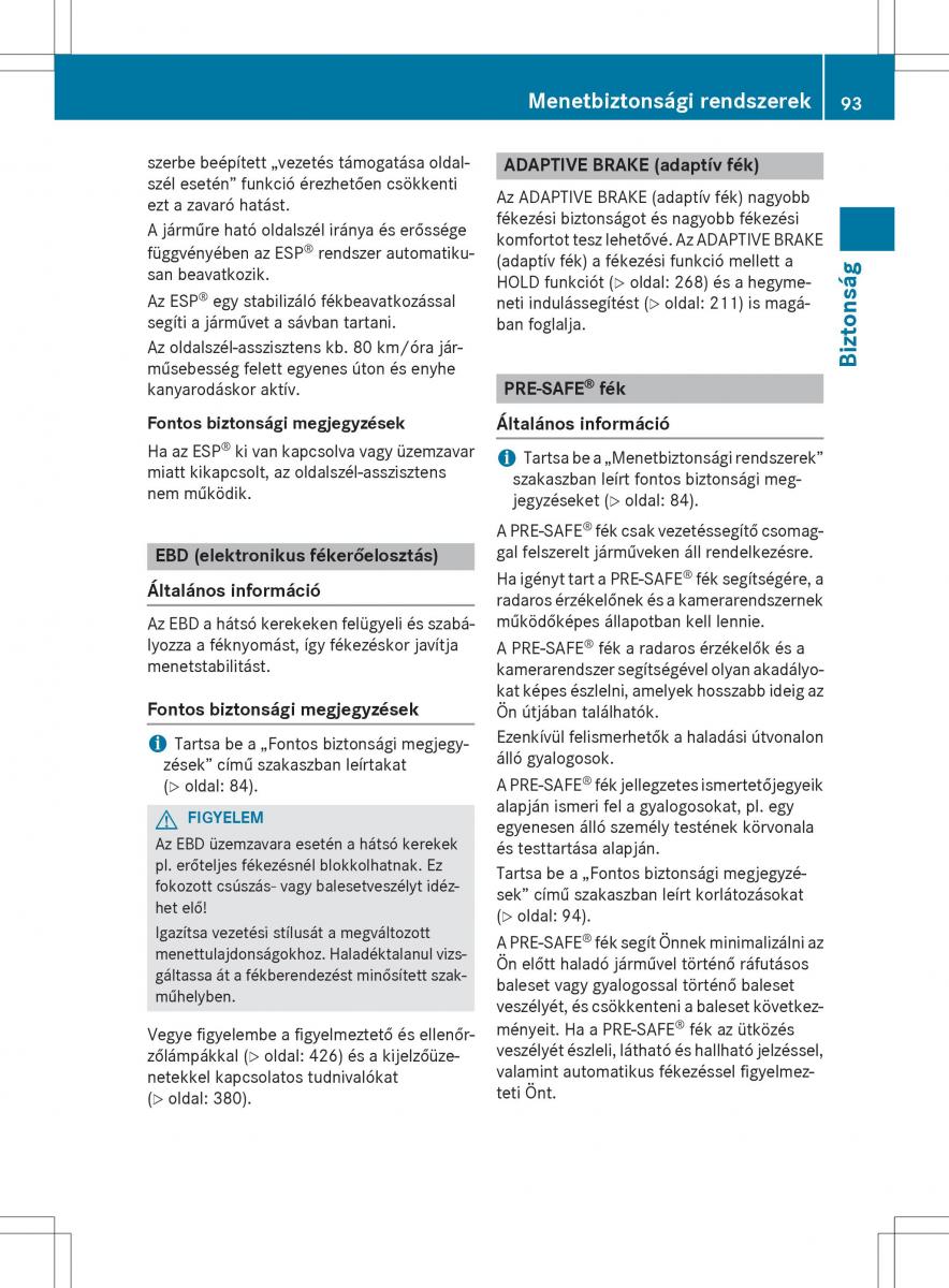 Mercedes Benz S Class W222 kezelesi utmutato / page 95