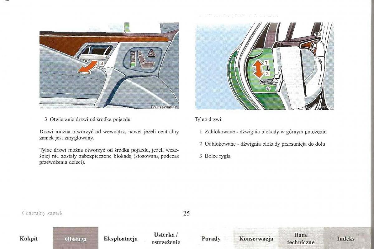 Mercedes Benz E Class W210 instrukcja obslugi / page 24