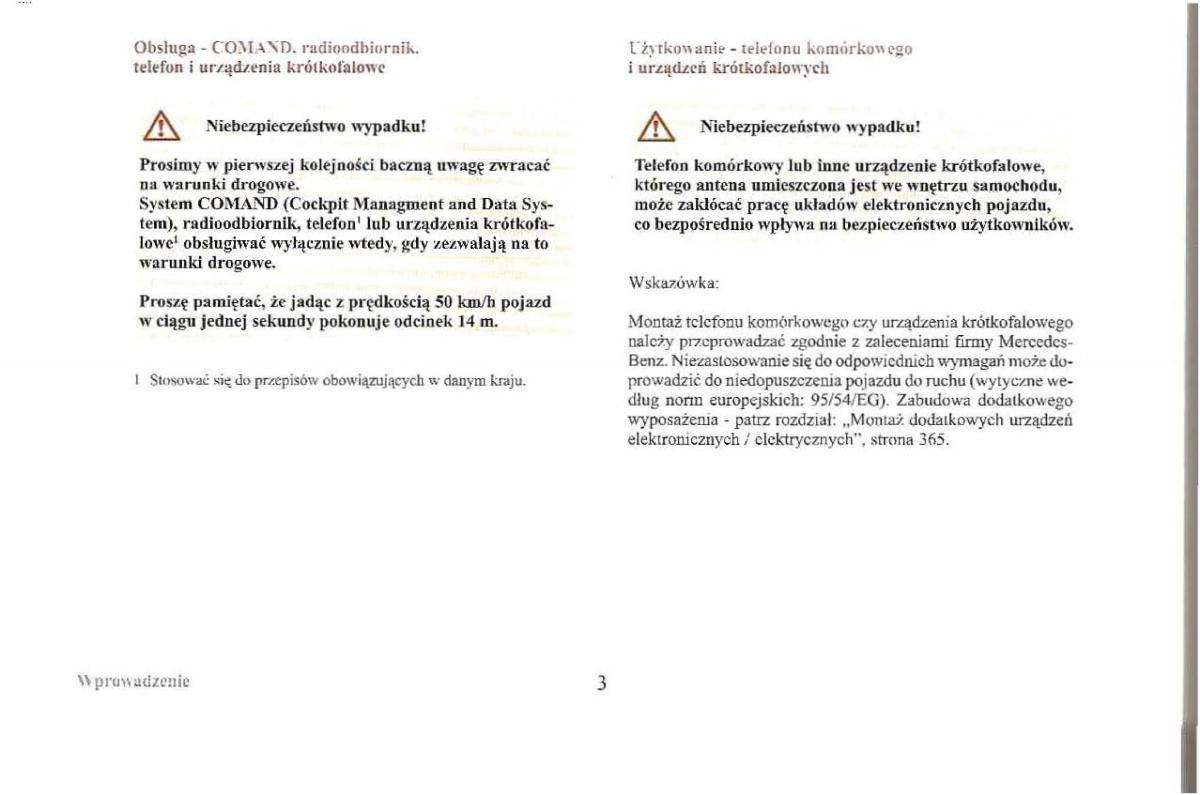 Mercedes Benz E Class W210 instrukcja obslugi / page 4