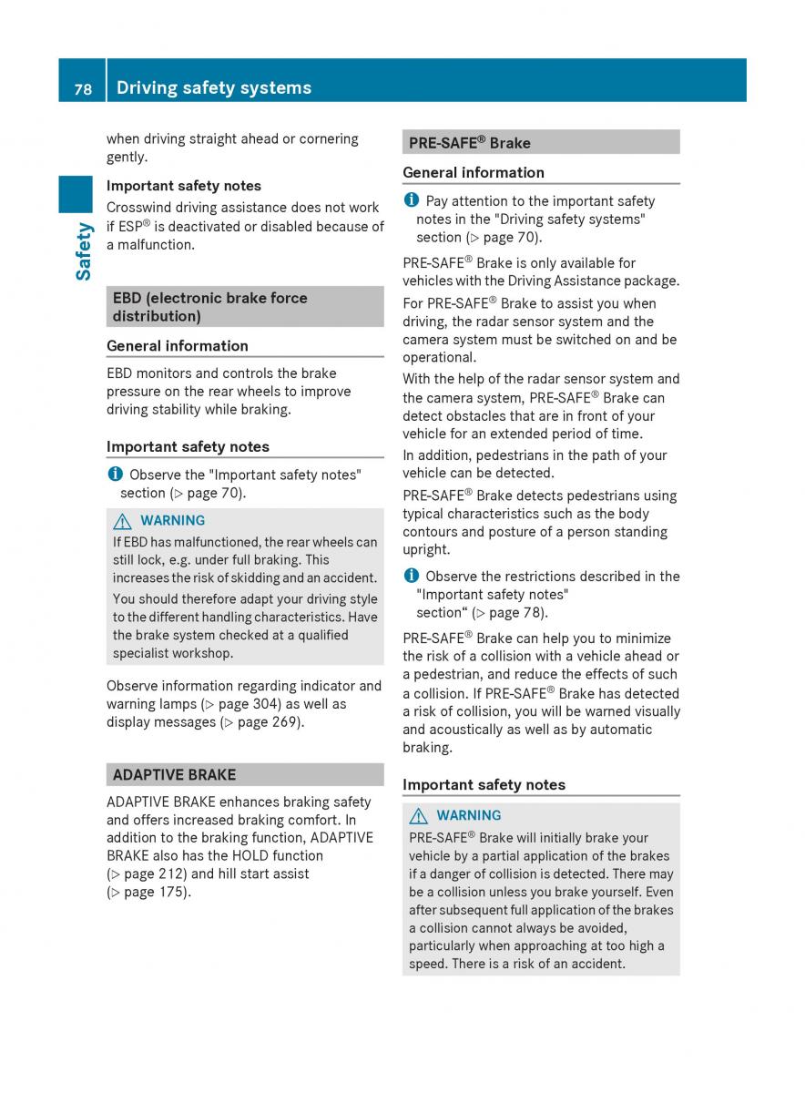 Mercedes Benz S Class W222 owners manual / page 80