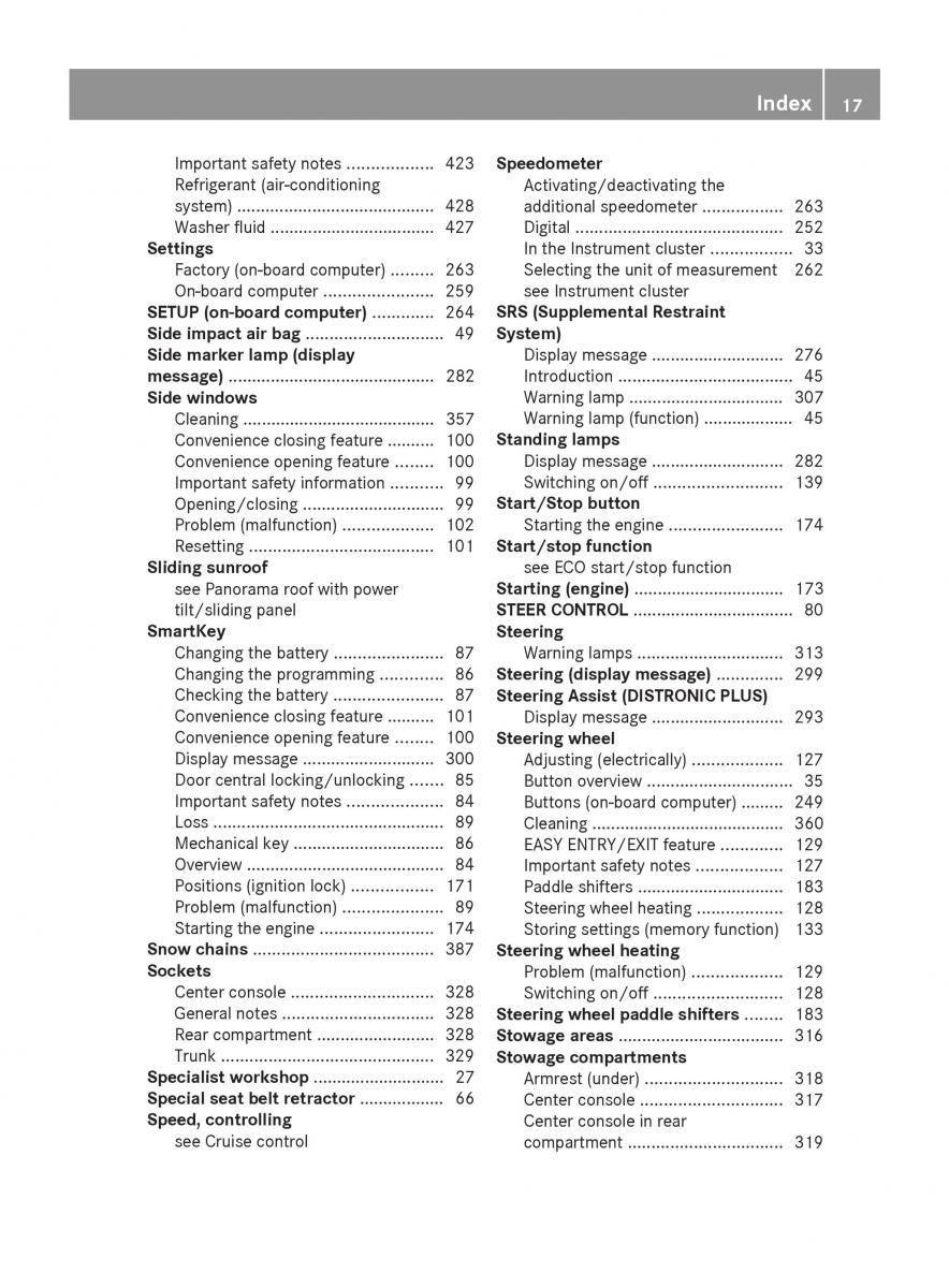 Mercedes Benz S Class W222 owners manual / page 19