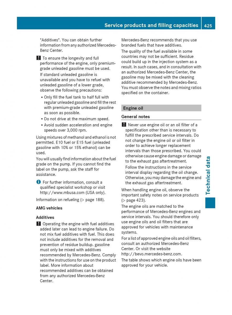 Mercedes Benz S Class W222 owners manual / page 427