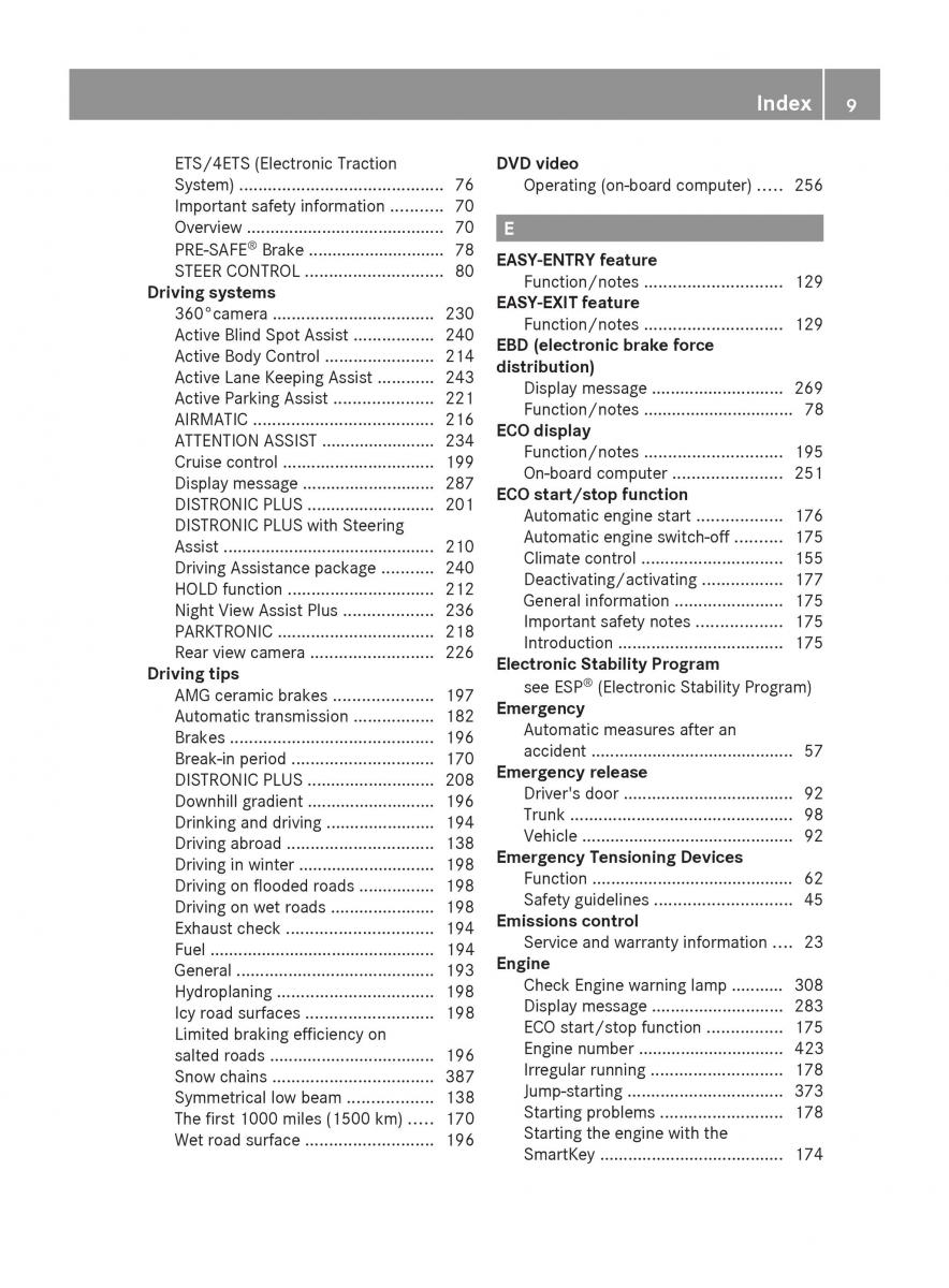 Mercedes Benz S Class W222 owners manual / page 11