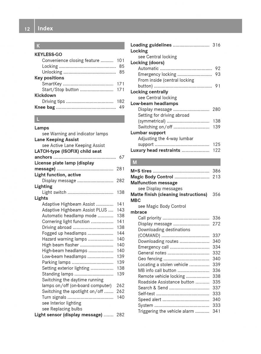 Mercedes Benz S Class W222 owners manual / page 14