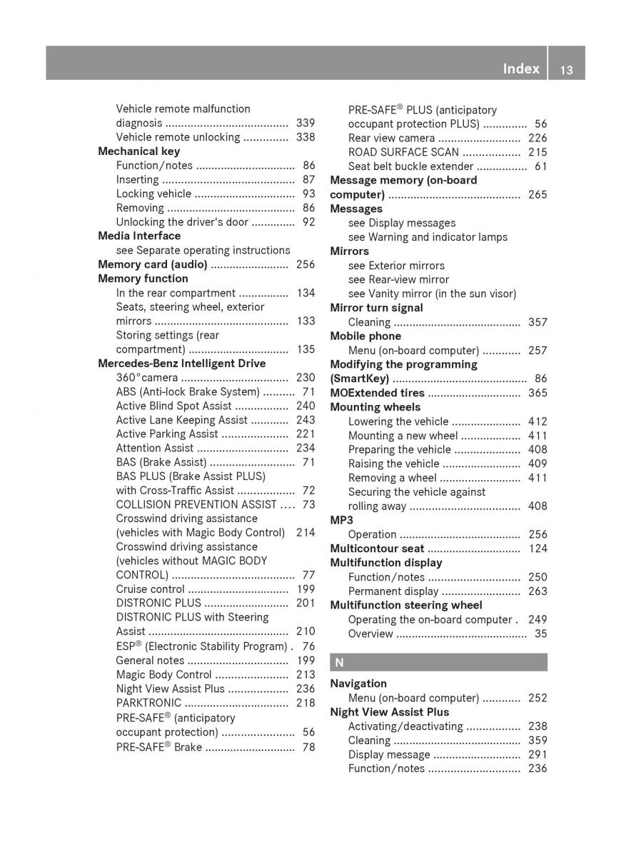 Mercedes Benz S Class W222 owners manual / page 15