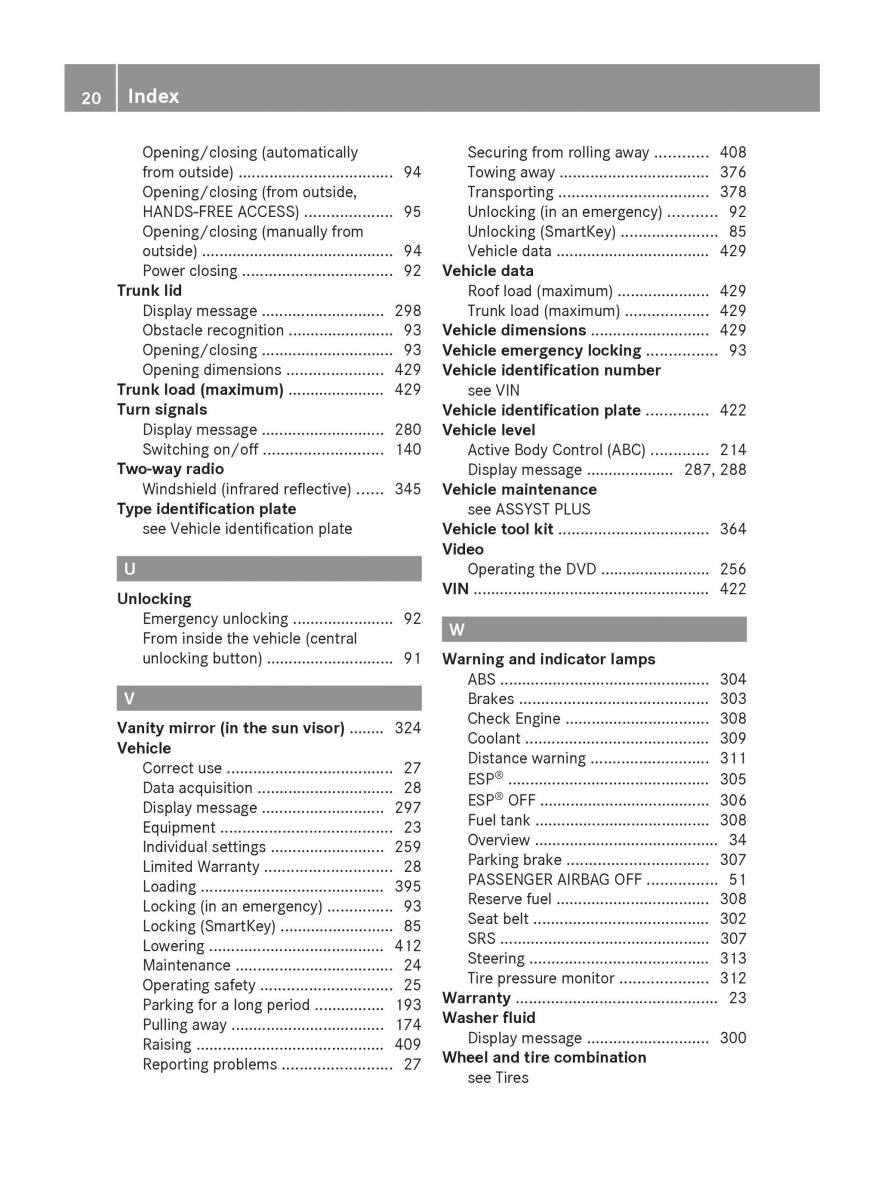 Mercedes Benz S Class W222 owners manual / page 22