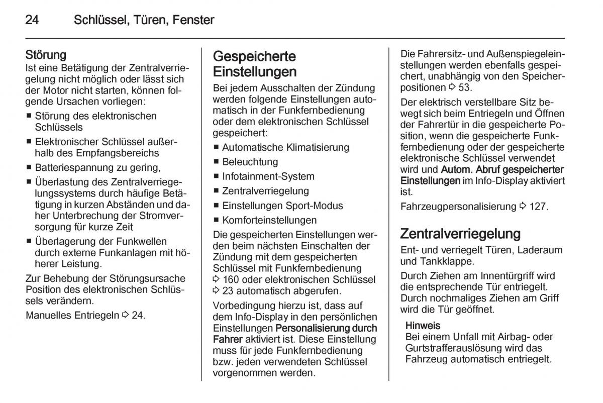 Opel Insignia Handbuch / page 26