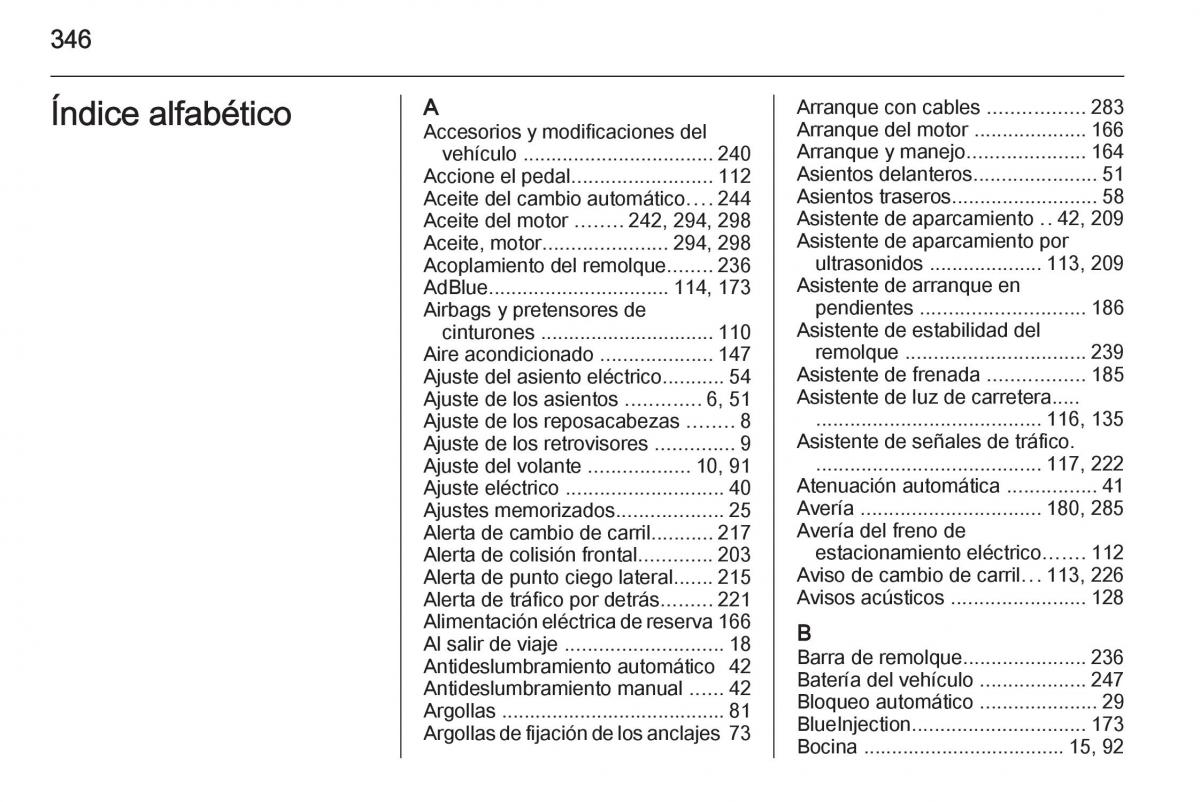 Opel Insignia manual del propietario / page 348