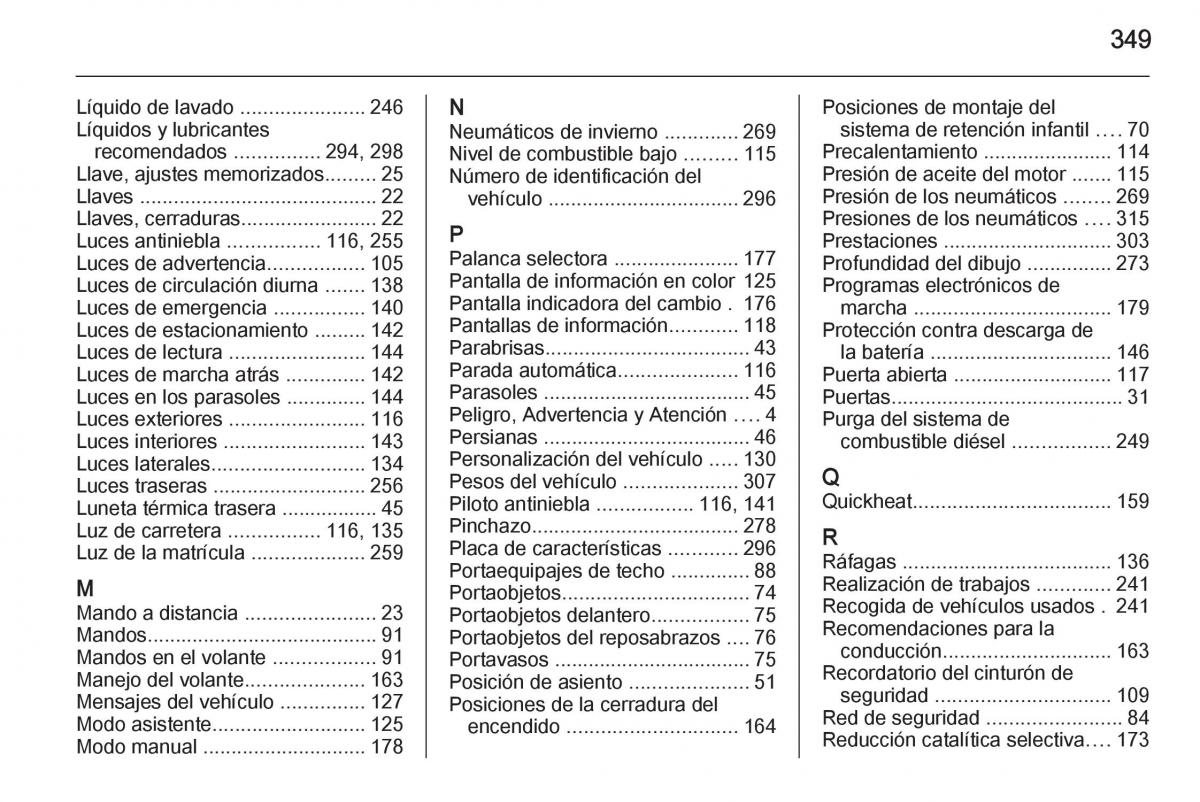 Opel Insignia manual del propietario / page 351