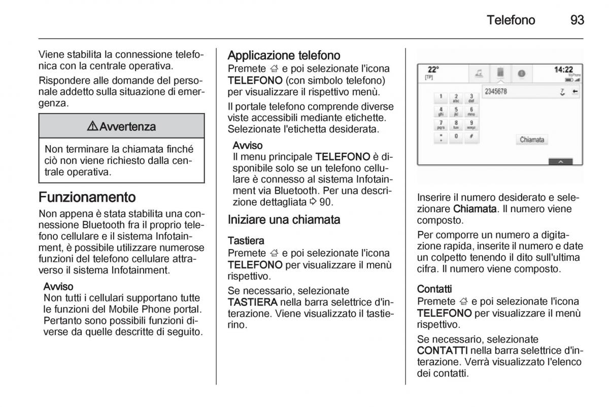Opel Insignia manuale del proprietario / page 93