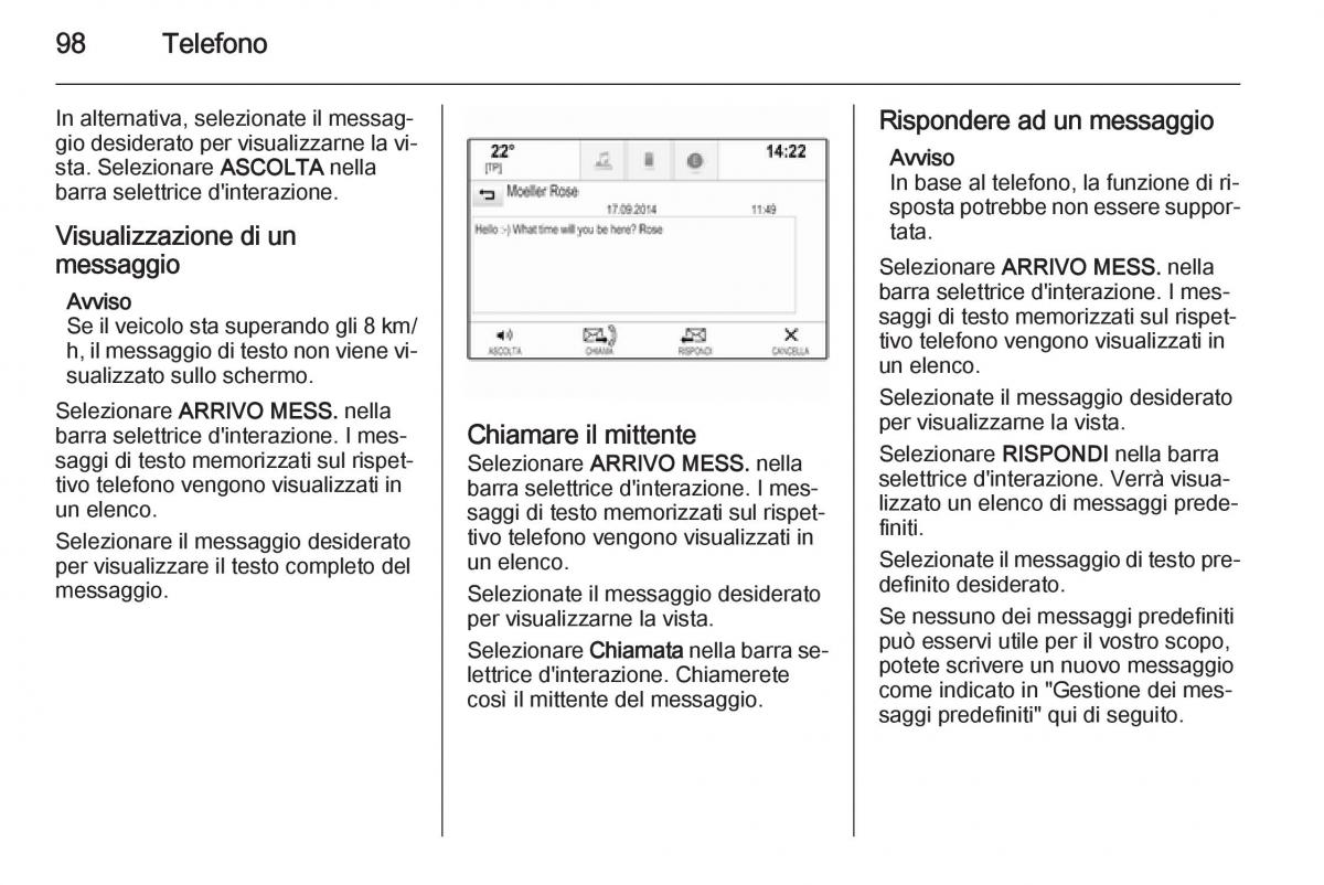 Opel Insignia manuale del proprietario / page 98