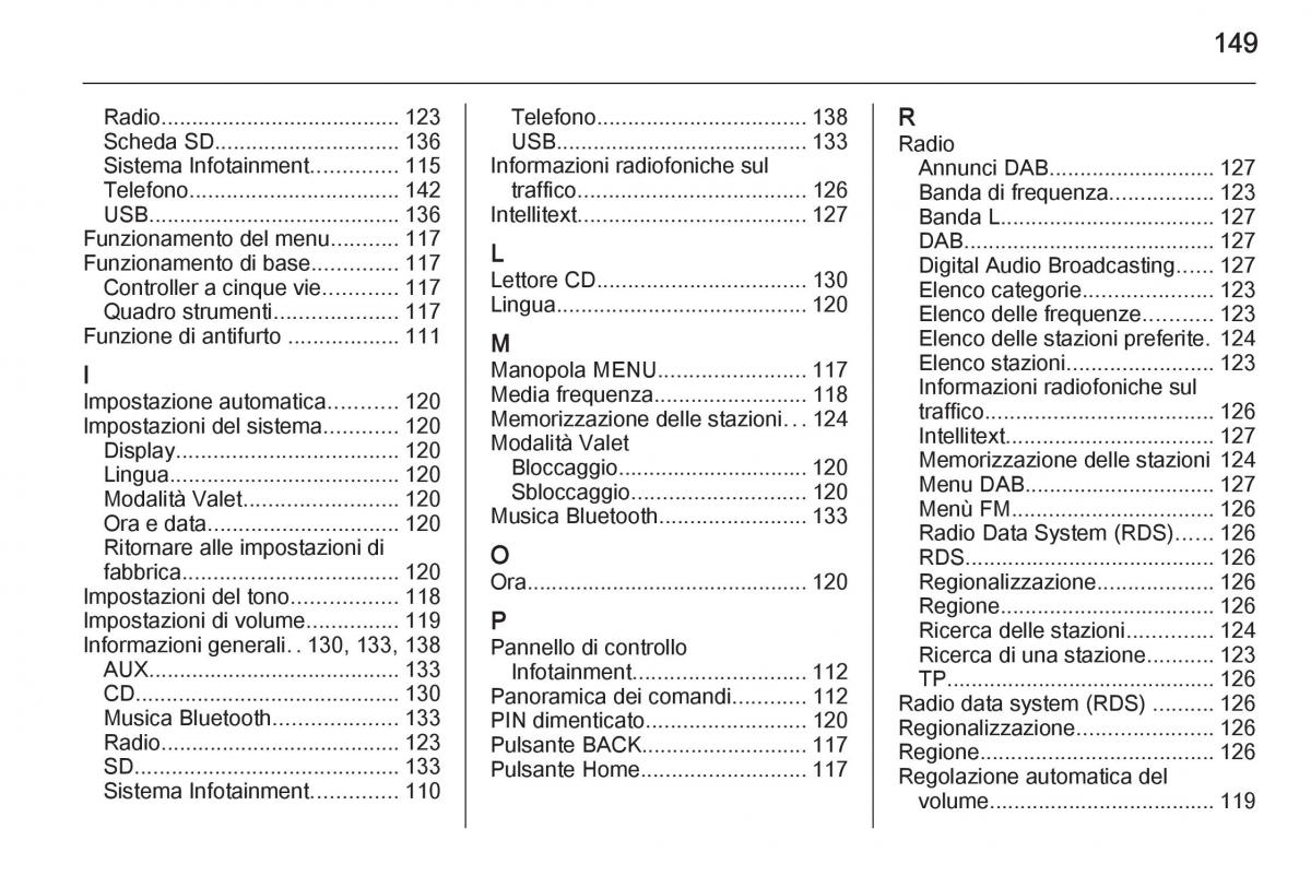 Opel Insignia manuale del proprietario / page 149