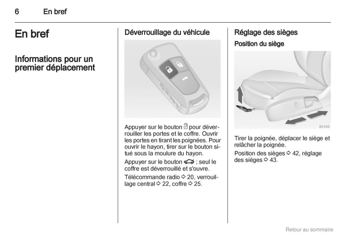 Opel Insignia manuel du proprietaire / page 6