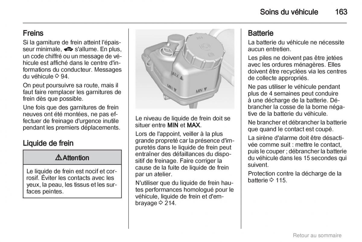 Opel Insignia manuel du proprietaire / page 163