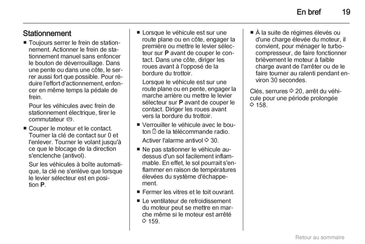 Opel Insignia manuel du proprietaire / page 19