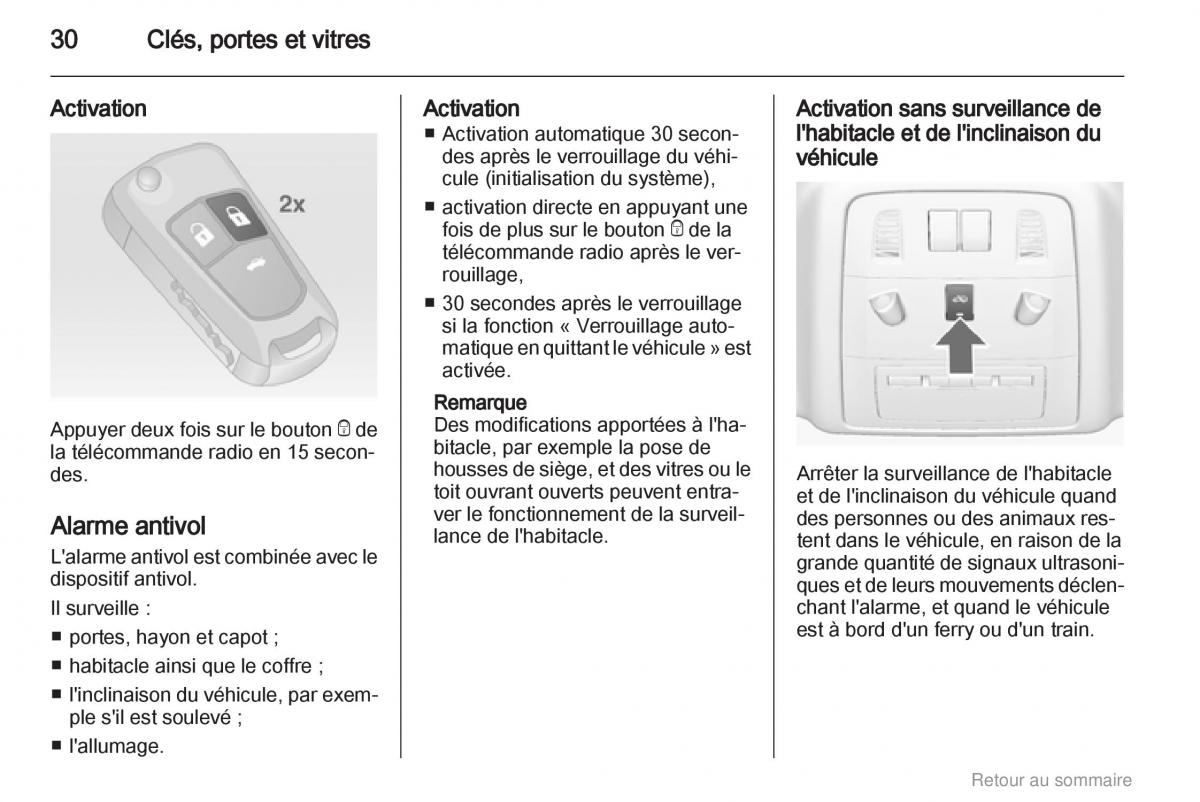 Opel Insignia manuel du proprietaire / page 30