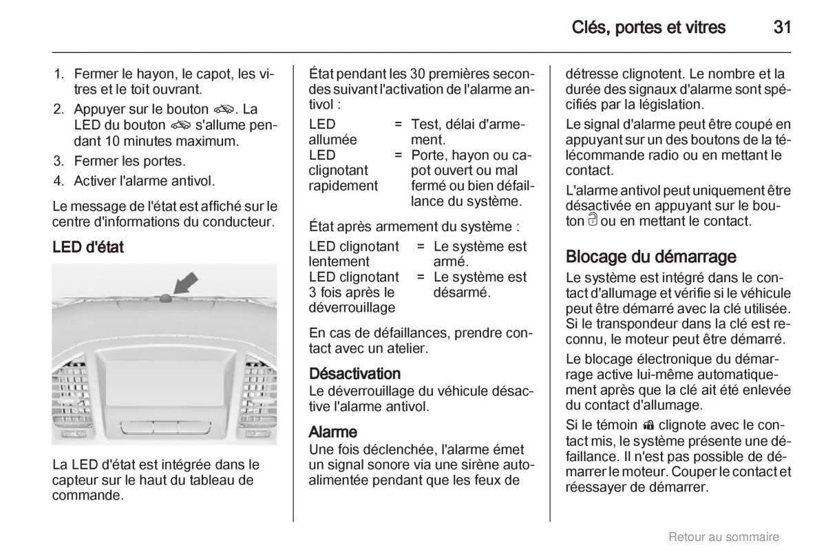 Opel Insignia manuel du proprietaire / page 31