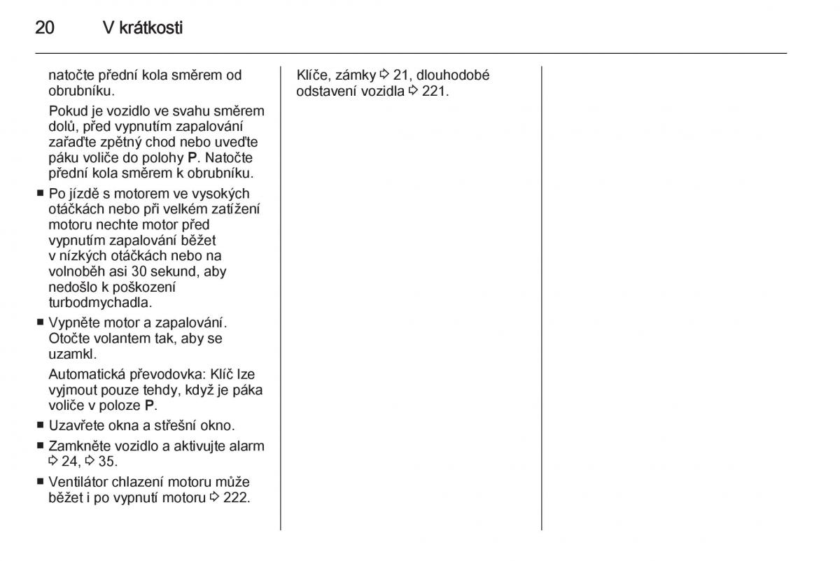 Opel Insignia navod k obsludze / page 22