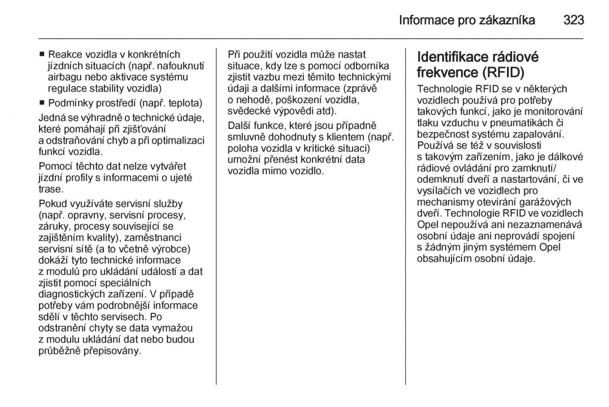 Opel Insignia navod k obsludze / page 325