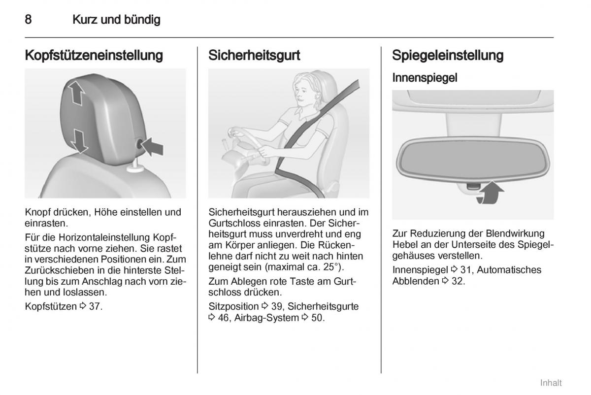 manual  Opel Meriva II 2 B Chevrolet Meriva Vauxhall Meriva Handbuch / page 9