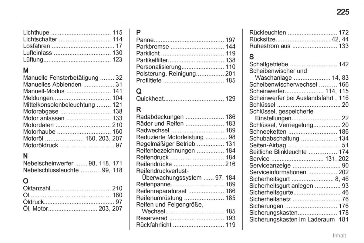 Opel Meriva II 2 B Chevrolet Meriva Vauxhall Meriva Handbuch / page 226