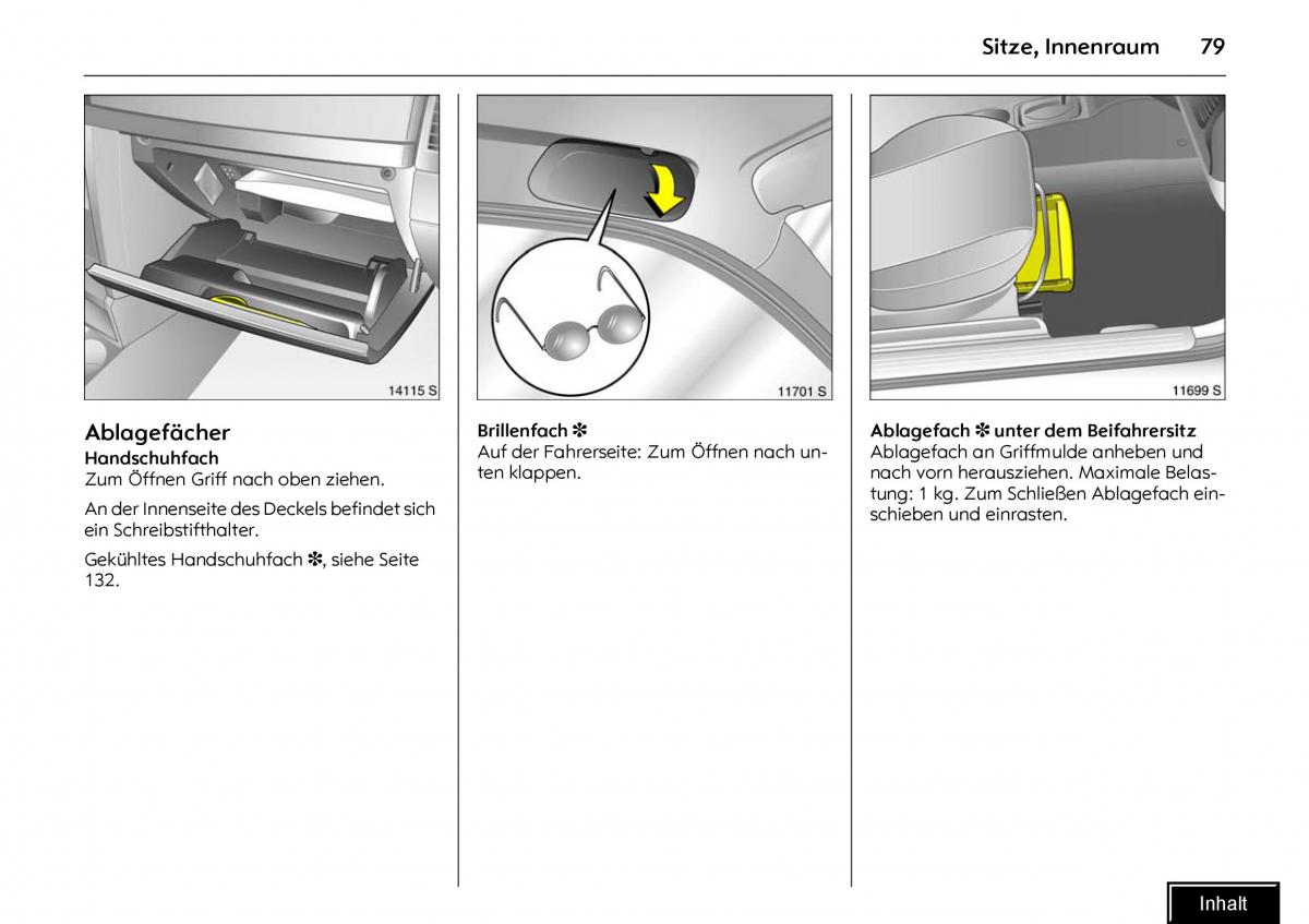 instrukcja obsługi Opel Meriva Opel Meriva I 1 A Chevrolet Meriva Vauxhall Meriva Handbuch / page 81