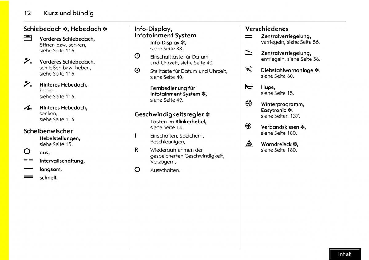 manual  Opel Meriva I 1 A Chevrolet Meriva Vauxhall Meriva Handbuch / page 14