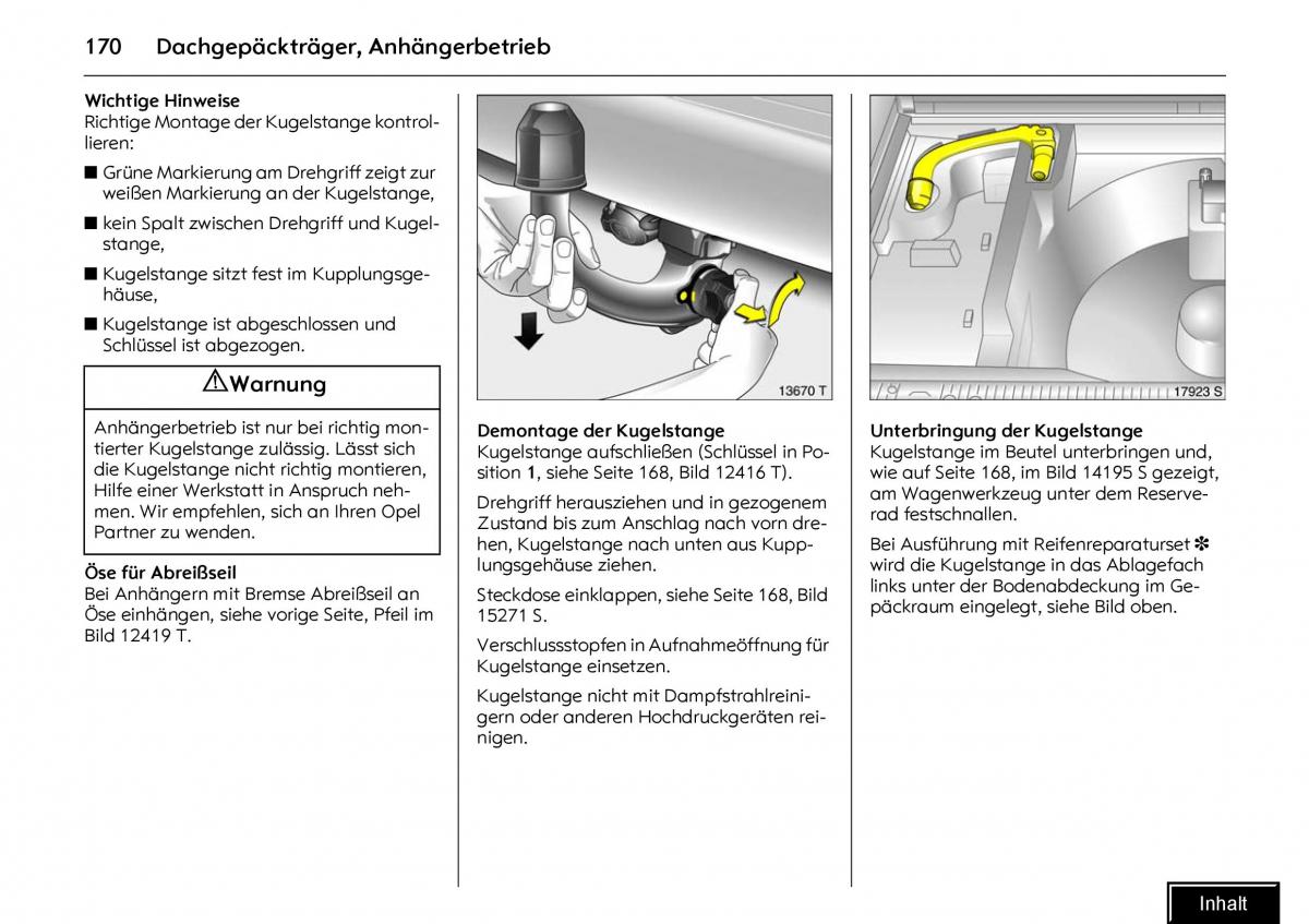 instrukcja obsługi Opel Meriva Opel Meriva I 1 A Chevrolet Meriva Vauxhall Meriva Handbuch / page 172