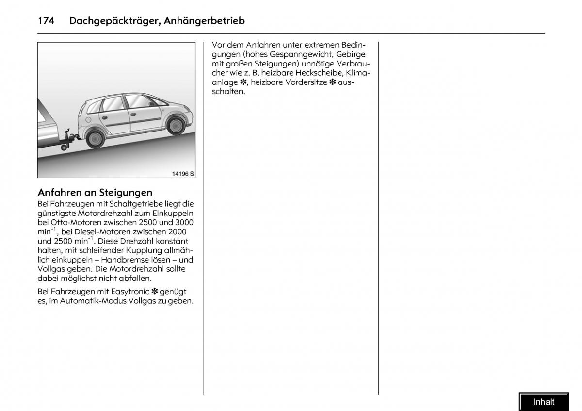 instrukcja obsługi Opel Meriva Opel Meriva I 1 A Chevrolet Meriva Vauxhall Meriva Handbuch / page 176