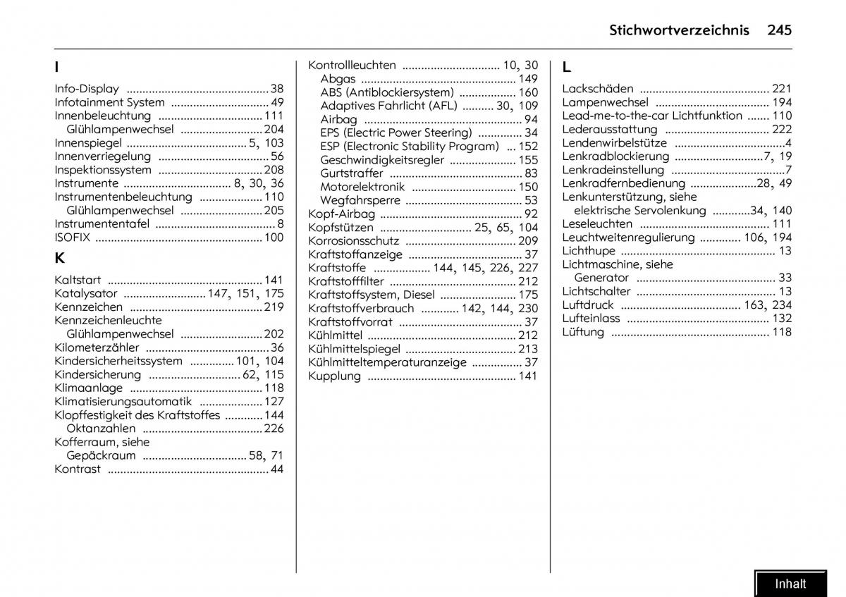 Opel Meriva I 1 A Chevrolet Meriva Vauxhall Meriva Handbuch / page 247