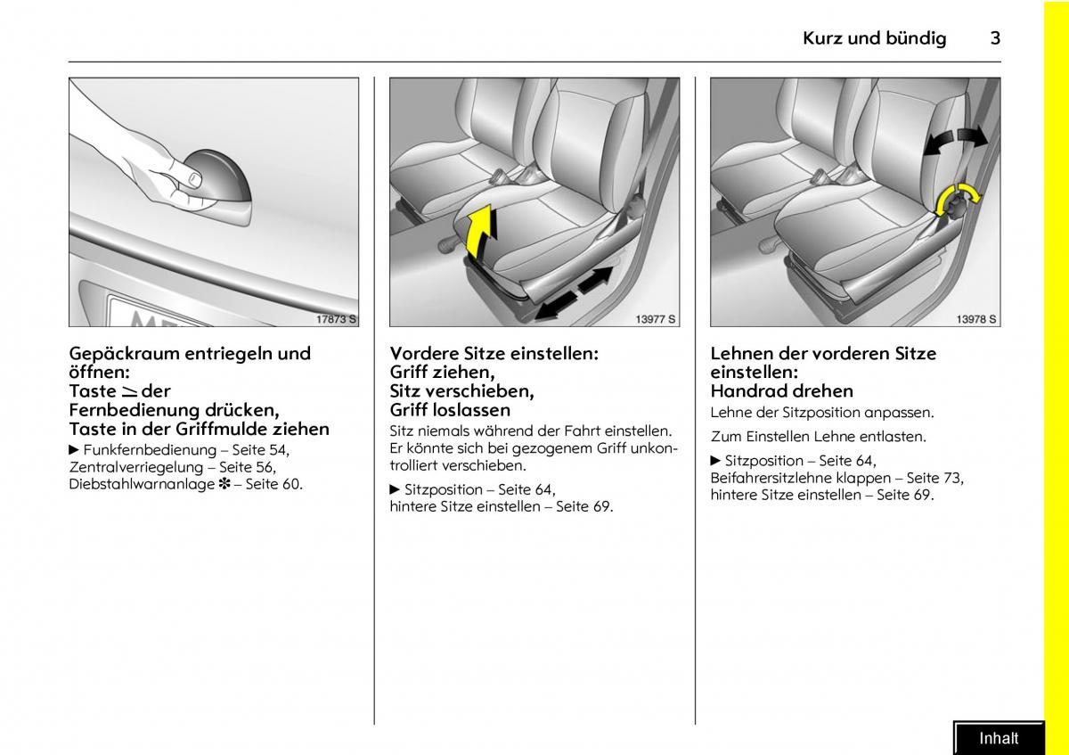 manual  Opel Meriva I 1 A Chevrolet Meriva Vauxhall Meriva Handbuch / page 5