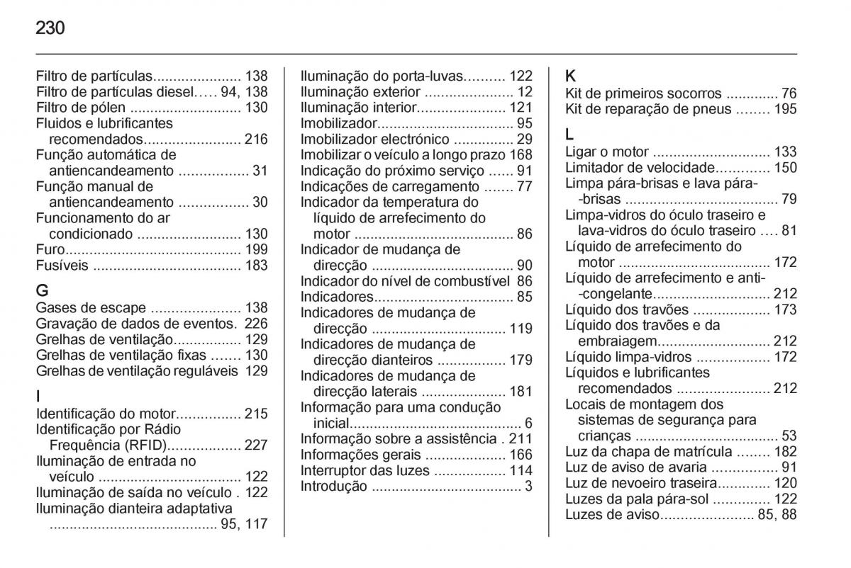 manual  Opel Mokka manual del propietario / page 232