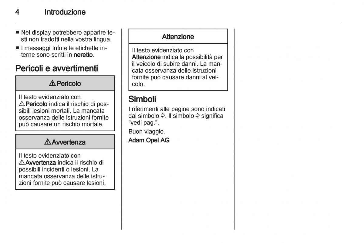 manual  Opel Mokka manuale del proprietario / page 6