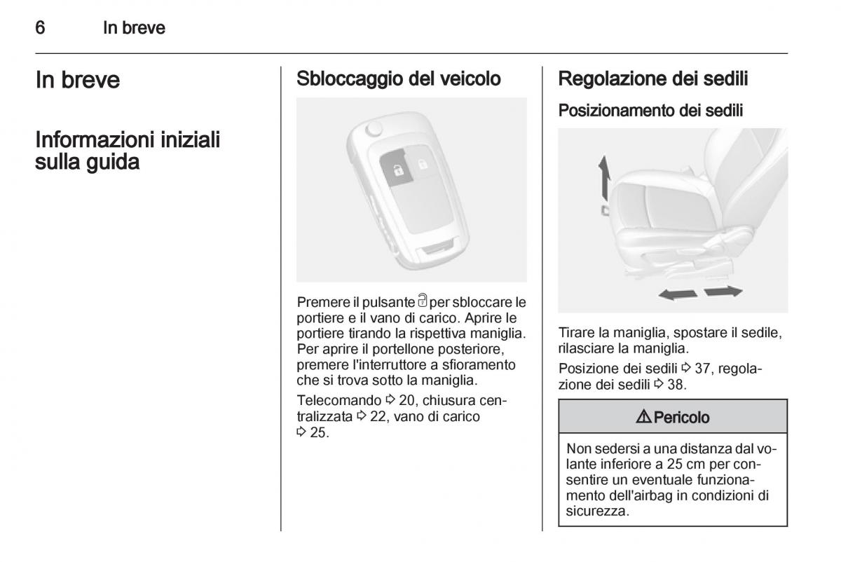 manual  Opel Mokka manuale del proprietario / page 8