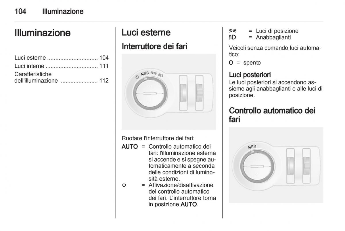 Opel Mokka manuale del proprietario / page 106