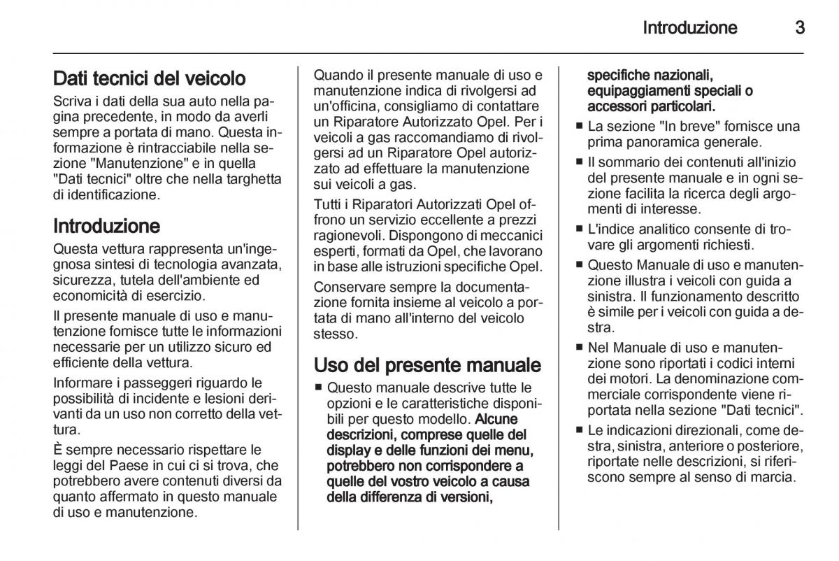 manual  Opel Mokka manuale del proprietario / page 5